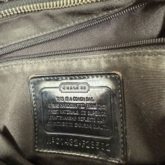 Y2K Coach Shoulder Bag Black Monogram - Picture 6 of 8